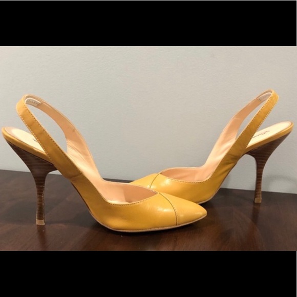 Emerson Fry | Mustard Slingback Pumps Heels 38 - Picture 2 of 8
